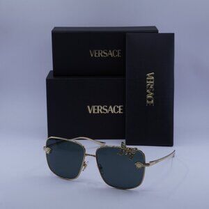 Versace VE2282 1002/87 Square Sunglasses – Black/Dark Grey